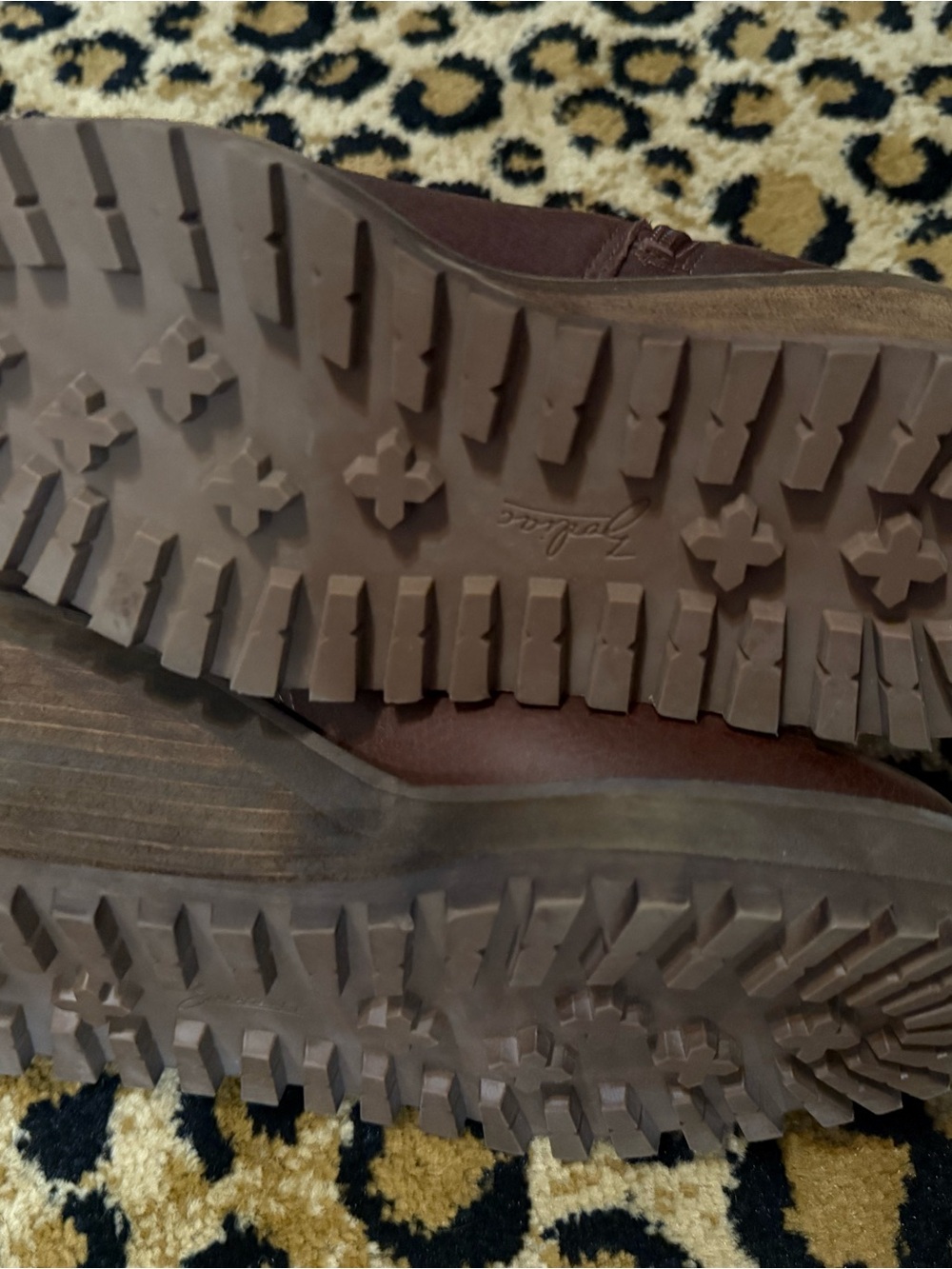Zodiac Brown Leather Wedge, Side-Zip, Ankle Boots - Picture 7 of 14